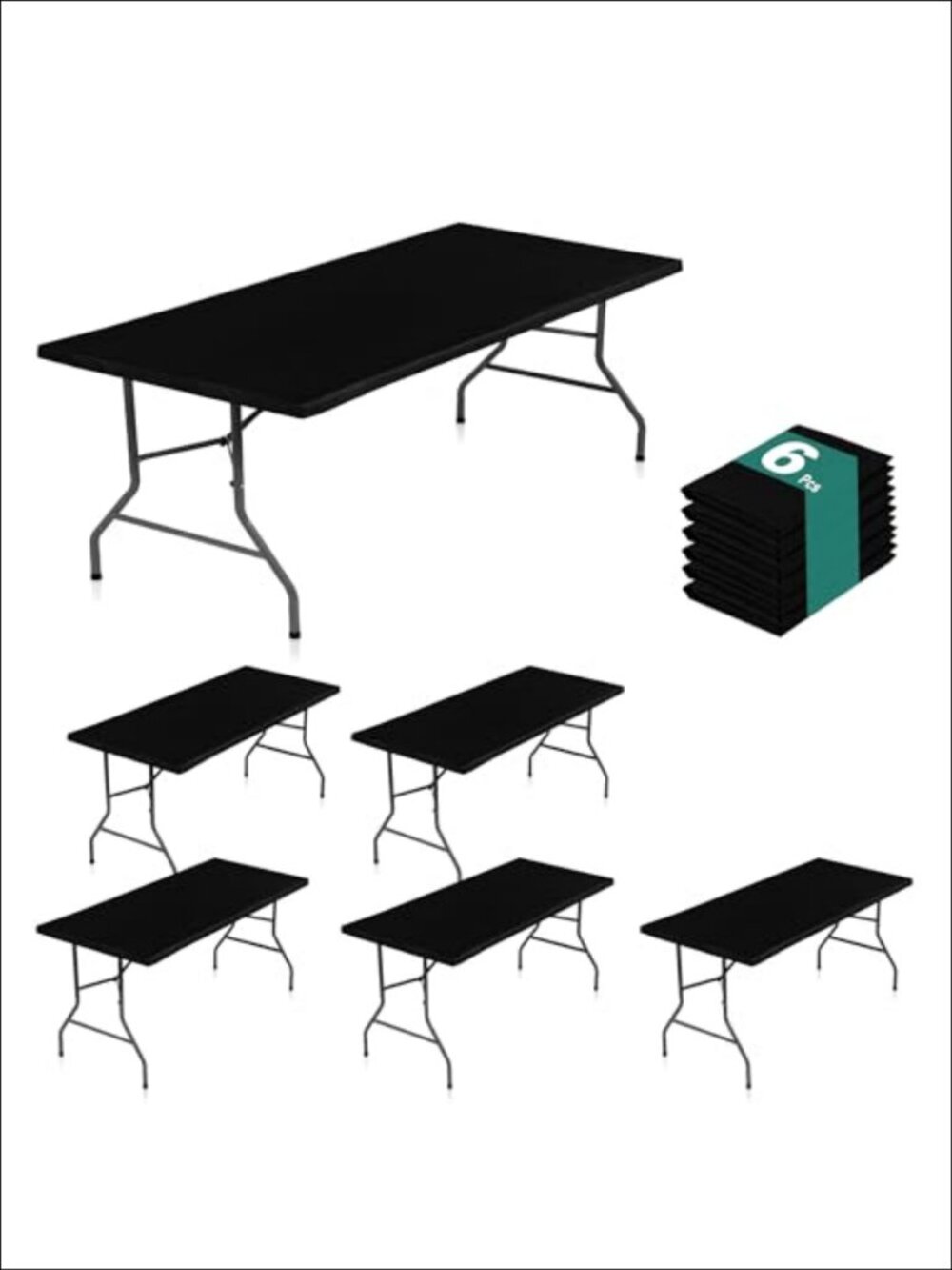 Waterproof Vinyl Flannel Backed Tablecloth Rectangular Folding Table Cover 6